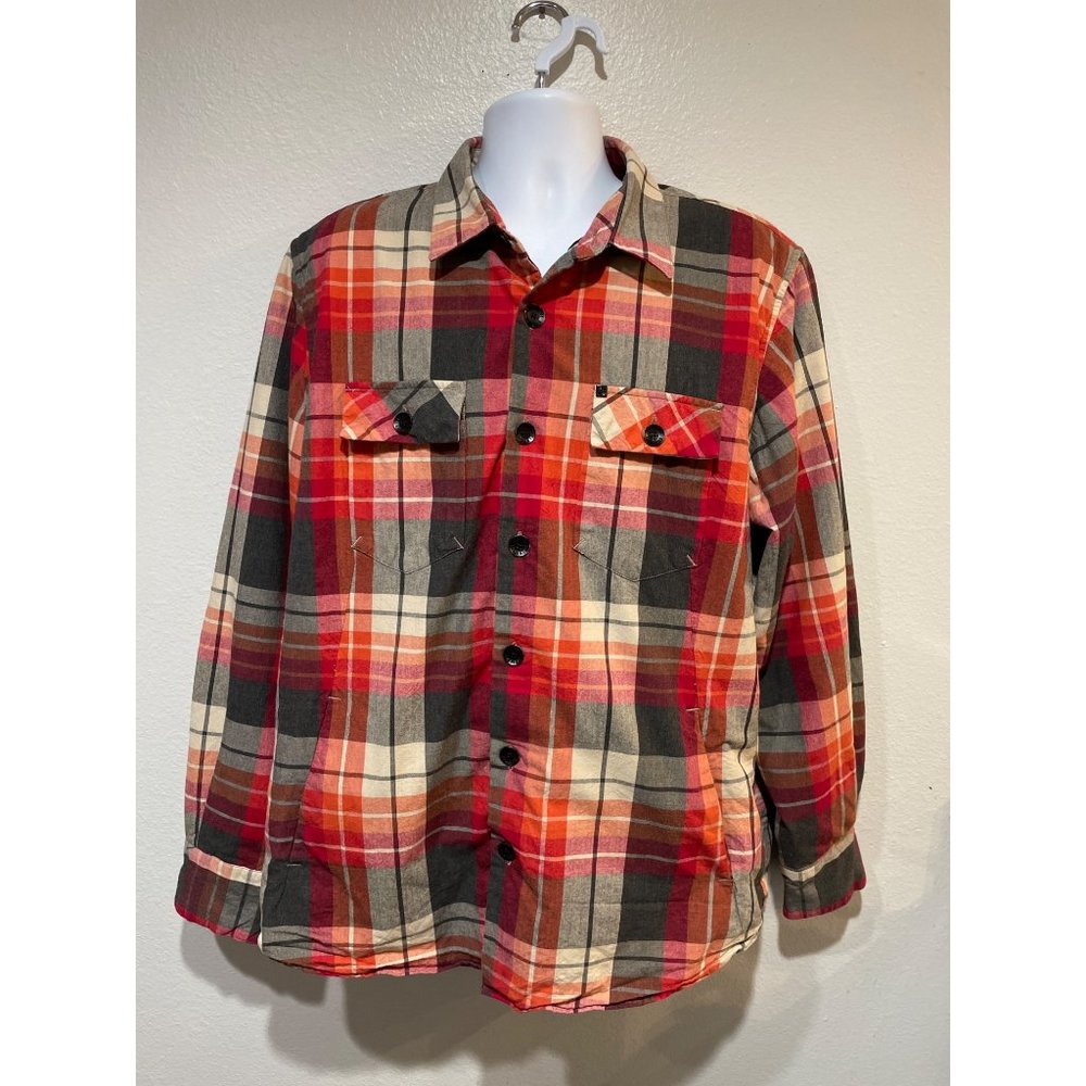 VTG y2k Element Skateboarding Plaid Flannel Button Up Long Sleeve Shirt